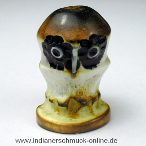 Eule Fetisch Tier Zuni Handarbeit