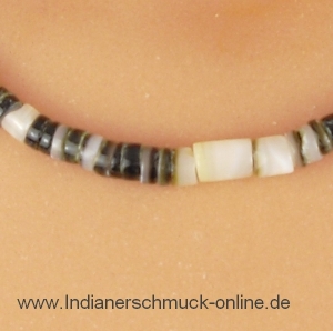 Black Lip Heishi Muschelkette Indianerschmuck