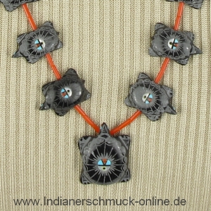 Schildkrten Fetischkette Zuni indianerschmuck
