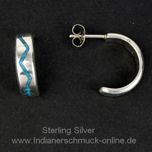 Blitz Trkis Koralle Ohrring