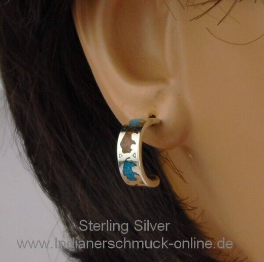 Bffel Ohrstecker Trkis Koralle