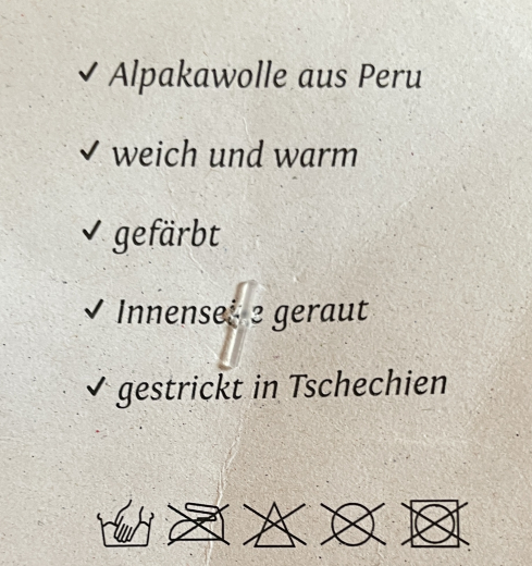 Warme Alpaka Handschuhe aus 100% Alpaka anthrazit Gr.7 -10