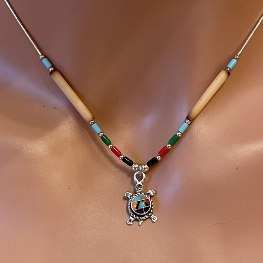 Schildkrte Liquid Kette mit Trkis