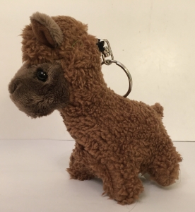 Alpaka Plschtier Schlsselanhnger in braun
