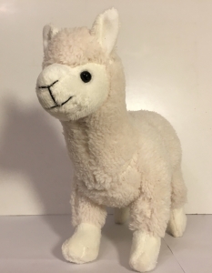 Alpaka Plschtier in wei