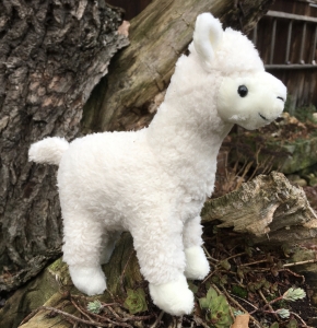 Alpaka Plschtier in wei