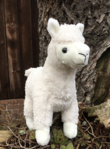 Alpaka Plschtier in wei