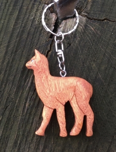 Alpaka Holz Schlsselanhnger in braun, natur & schwarz