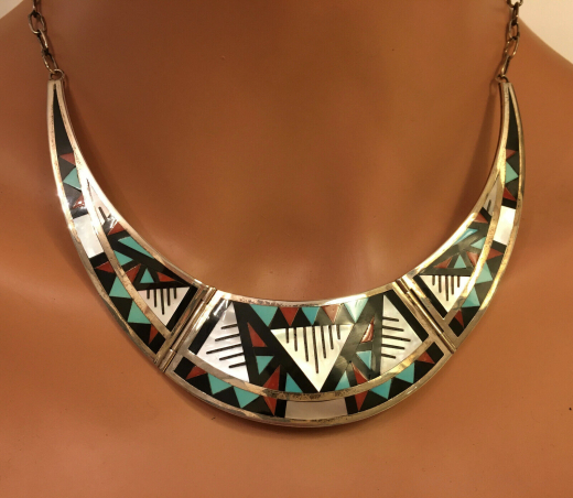 Multicolor Collier Zuni Indianerschmuck