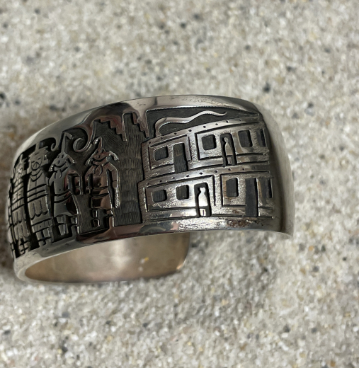 Kachina Ceremony Armreif Overlay Hopi Marvin Lucas