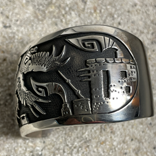 Pueblo Armreif Overlay Appliqu Navajo Hyson Craig