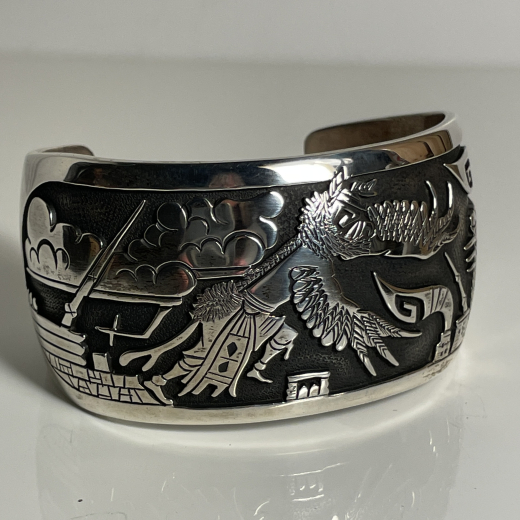 Pueblo Armreif Overlay Appliqu Navajo Hyson Craig