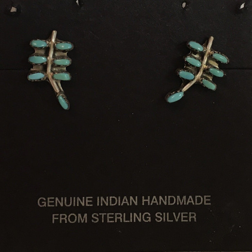 Needlepoint Ohrstecker Zuni Indianerschmuck