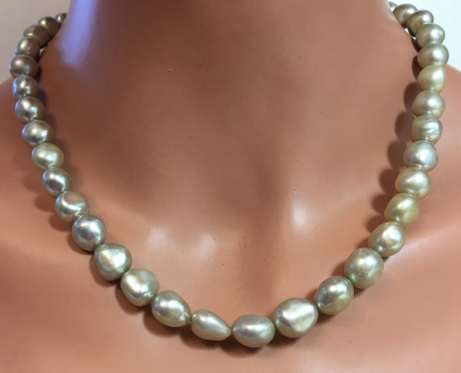 Swasser Zuchtperle Kette 9 - 10 mm