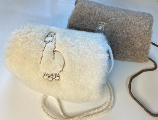 Muff fr Kinder aus Alpakaflor