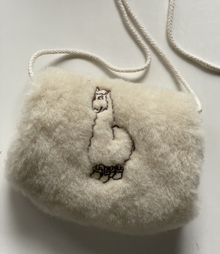 Muff fr Kinder aus Alpakaflor