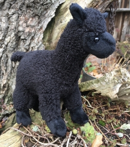 Alpaka Pl�schtier in schwarz