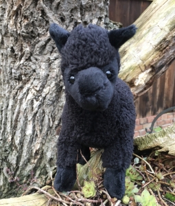 Alpaka Pl�schtier in schwarz