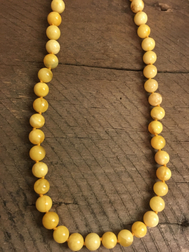 Natur Bernstein Kugelkette in gelb