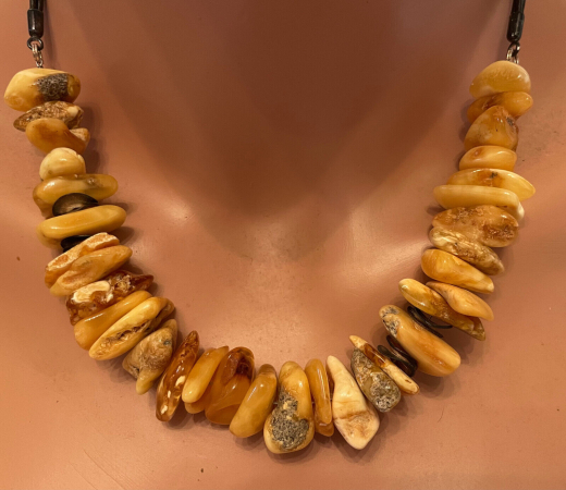 Natur Bernstein Splitter gro roh