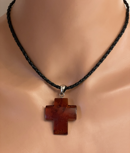 Natur Bernstein Kreuz gro