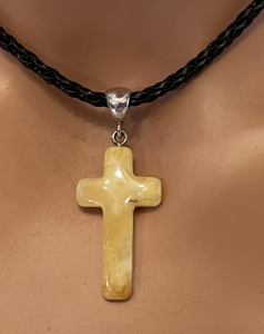 Natur Bernstein gelbes Kreuz