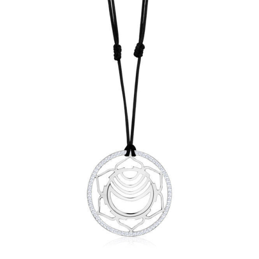 Sakral Chakra Yoga Anhnger Sterlingsilber mit Swarowski-Kristallen