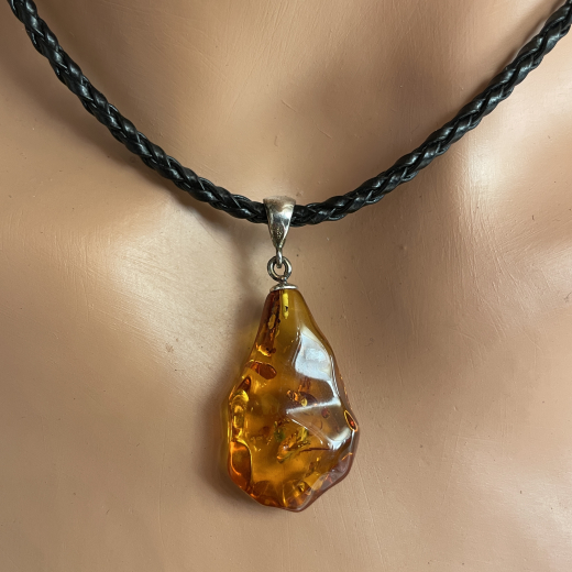 Natur Bernstein Anhnger geschliffen