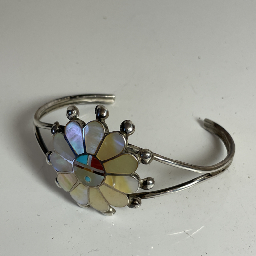 Sunface Perlmutt Armreif Zuni Indianerschmuck