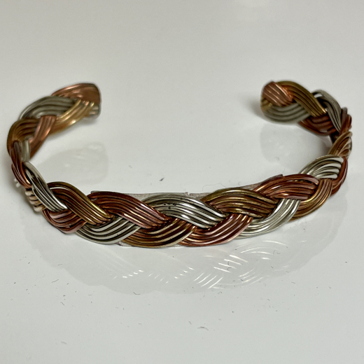 Kupfer Messing Silber Armreif Navajo Handarbeit