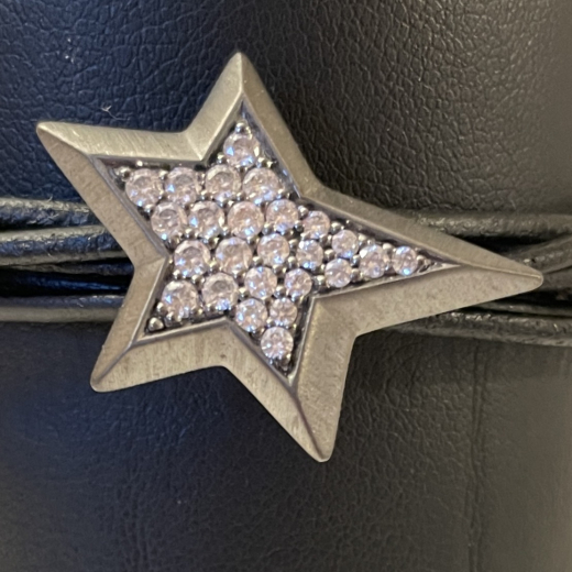 Story by Kranz & Ziegler Charm Anhnger Stern Silber schwarz rhod. 6208983