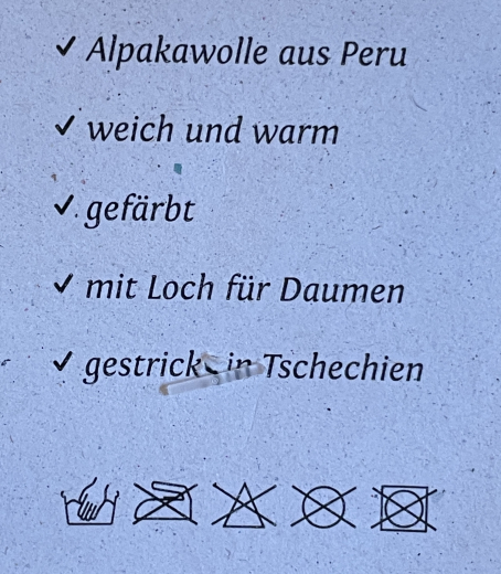 Handstulpe aus 100% Alpaka petrol