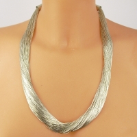 100-str.Liquidsilber Kette 60 cm