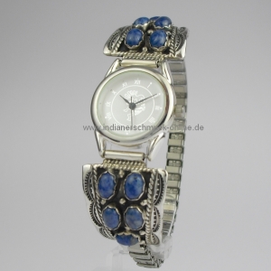 Lapislazuli Armbanduhr Navajo Indianerschmuck Damen
