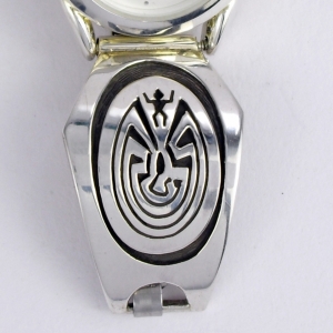 Man in the Maze Overlay Damen Armbanduhr Navajo Indianerschmuck