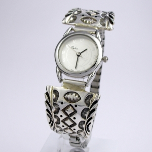 Indianerschmuck Silber Damen Armbanduhr Navajo