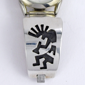 Kokopelli Overlay Damen Uhrarmband Navajo Indianerschmuck