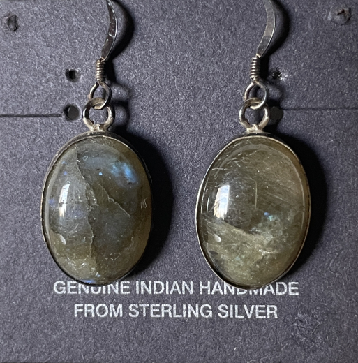 Labradorit Ohrhnger Navajo Indianerschmuck