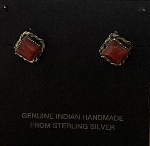 Spiny Oyster Ohrstecker Navajo Indianerschmuck