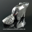 Biber Fetisch Tier Zuni Handarbeit