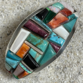Multicolor Inlay Armreif Navajo Indianerschmuck