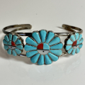Sunface Armreif Trkis Zuni Indianerschmuck