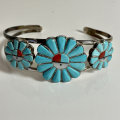 Sunface Armreif Trkis Zuni Indianerschmuck
