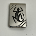 Geldklammer Moneyclip Leguan Overlay Navajo Indianerschmuck