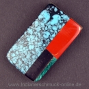 Geldklammer Moneyclip mit Stein Inlay Navajo Indianerschmuck