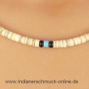 Melon Shell mit Trkis Muschelkette Indianerschmuck