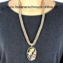 Leguan Anhnger Silberkette Zuni Indianerschmuck