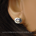 Lapis Koralle Ohrstecker Indianerschmuck