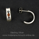 Trkis Lapis Ohrring ChipInlay - als Einzelstecker