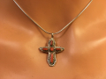 Kreuz mit Koralle Zuni Indianerschmuck